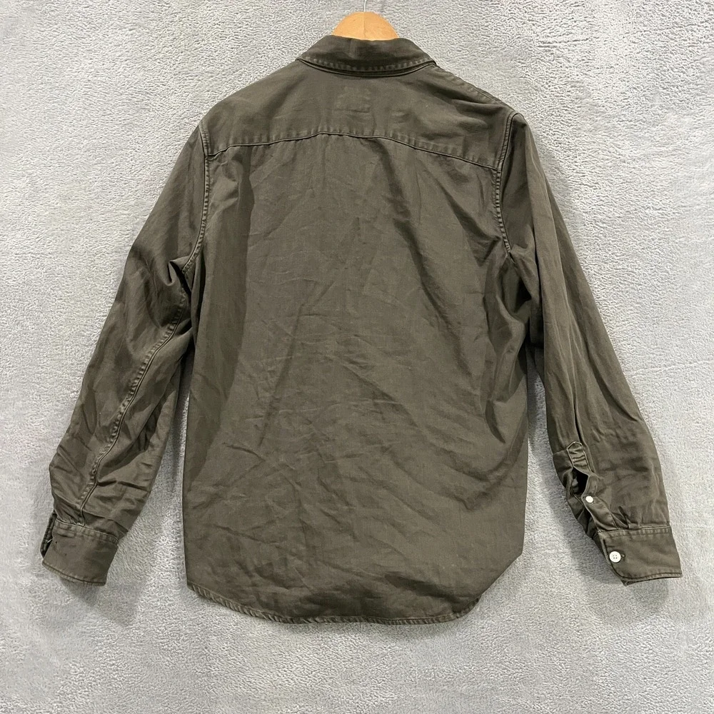 Abercrombie & Fitch Shirt Mens Medium Green Long Sleeve Collared Button-Down